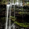 Water cascades through Mount Field National Park, Tasmania